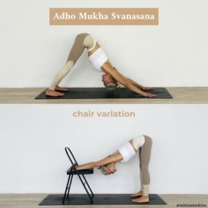 Adho Mukha Svanasana chair variation