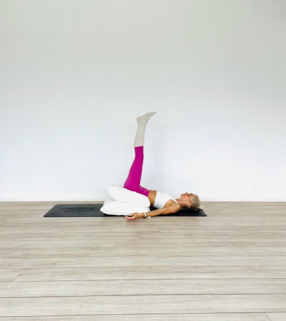 Sleep well restorative yoga practice - viparita karani