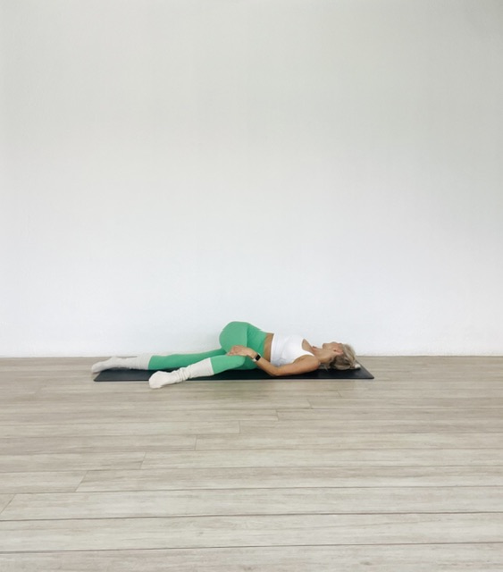 Stretch and feel great yoga practice for a cozy night in - Supta Matsyendrasana